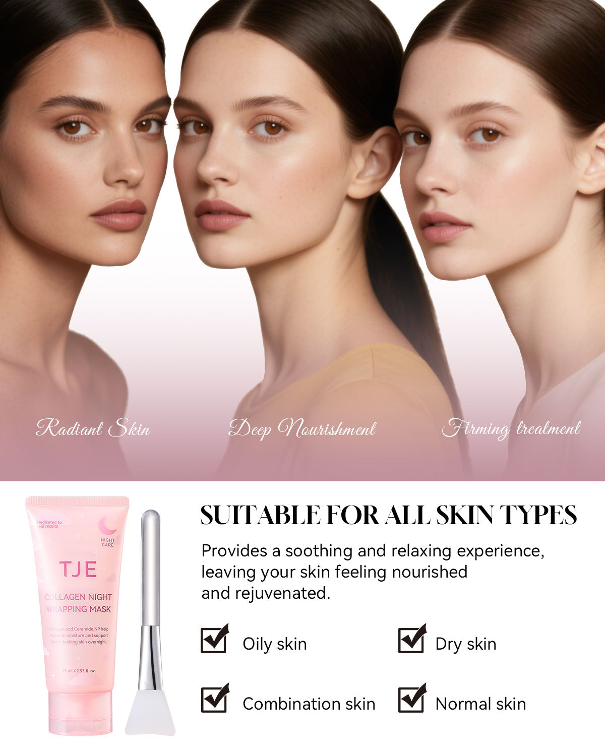 Collagen Night Mask jar – TJE Skincare