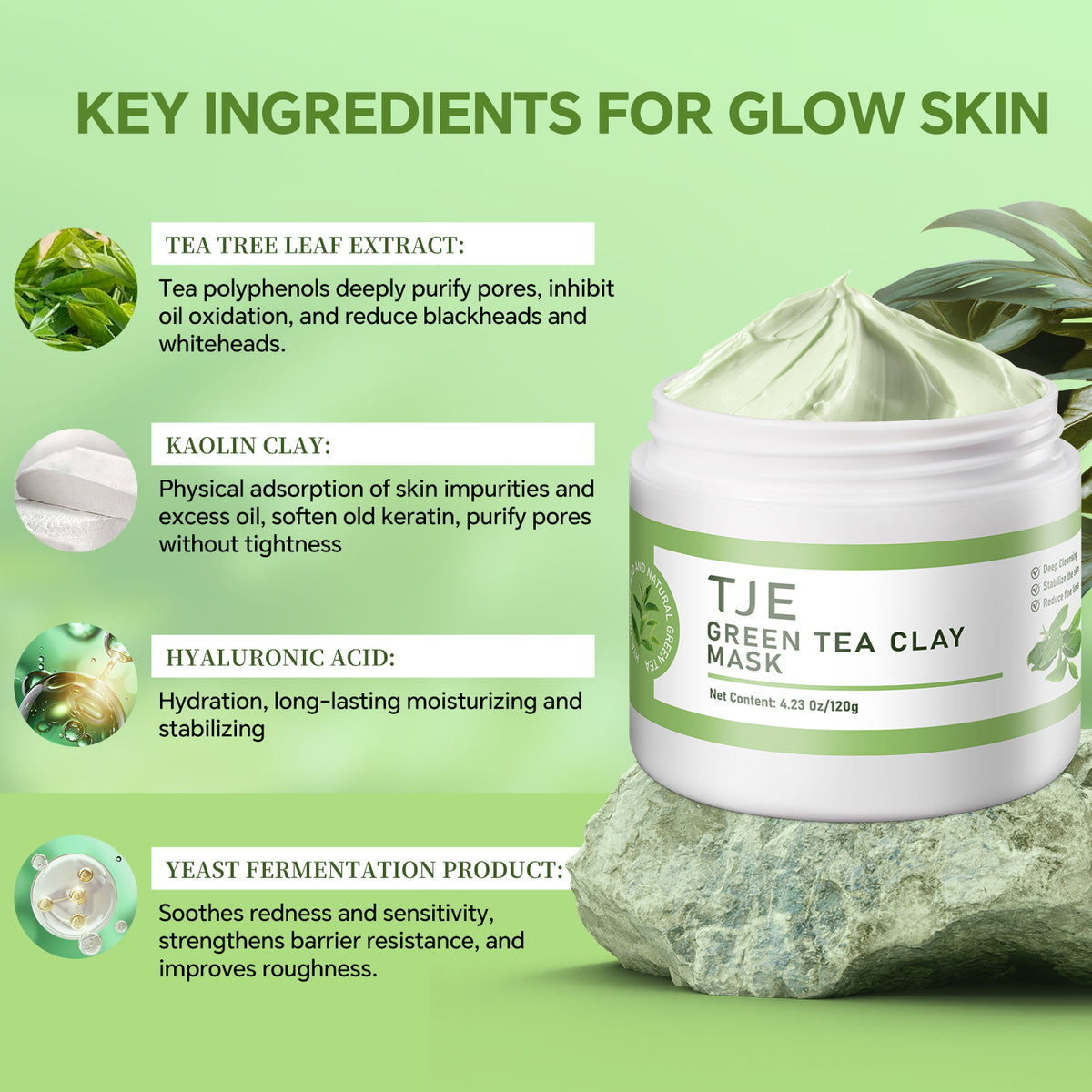 Green Tea Clay Mask | Detox & Soothe Skin – TJE Skincare