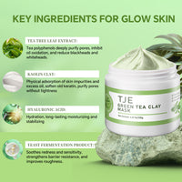 Green Tea Clay Mask | Detox & Soothe Skin – TJE Skincare