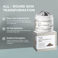 Dead Sea Mud Clay Mask jar – TJE Skincare