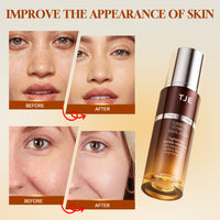 Applying Vitamin C Turmeric Face Serum to face