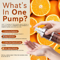 Applying Vitamin C Turmeric Face Serum to face