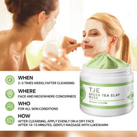 Green Tea Clay Mask | Detox & Soothe Skin – TJE Skincare