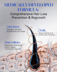 Applying Hair Growth Serum to scalp