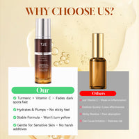 Applying Vitamin C Turmeric Face Serum to face