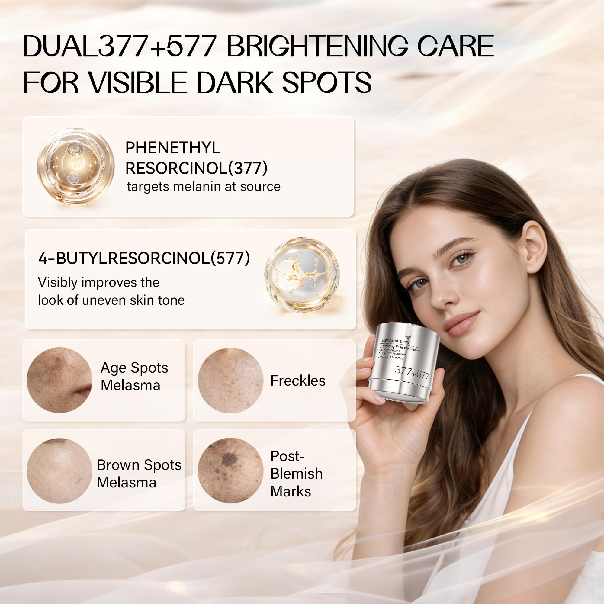 Dark Spot Remover for Face and Body, Dark Spot Corrector Cream with Niacinamide, 1.76 Oz, for Uneven Skin Tone, Sun Spots and Age Spots